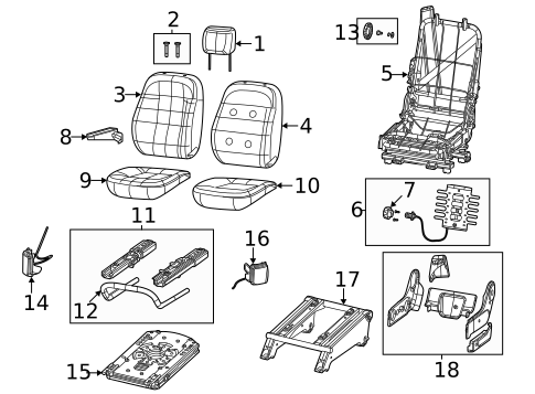 Front Seat Components for 2022 Ram ProMaster 2500 #1