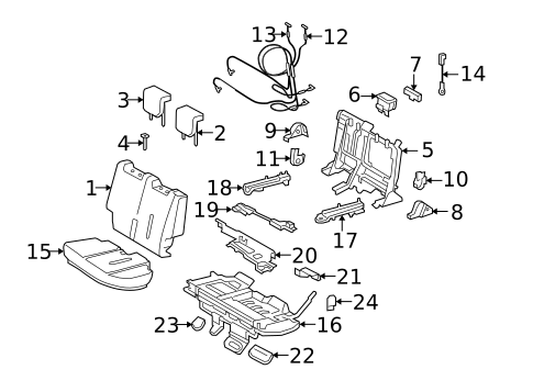 Rear Seat Components for 2012 Scion xD #0