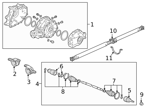 Axle & Differential for 2020 Honda Passport #0