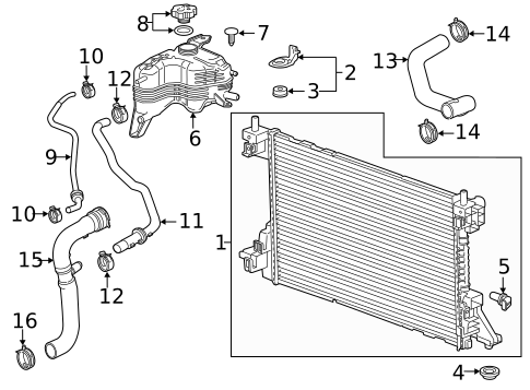Radiator & Components for 2018 Cadillac XT5 #7