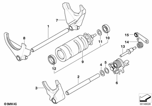 Inside Shift-Control Components for 2005 BMW-Motorrad R 900 RT 05 SF #1