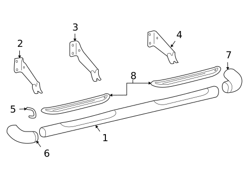 Exterior Trim - Pillars for 2001 GMC Jimmy #0