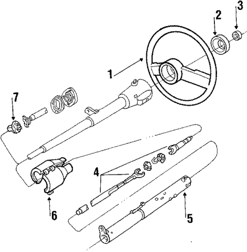Steering Column & Wheel for 1987 Chevrolet Chevette #0