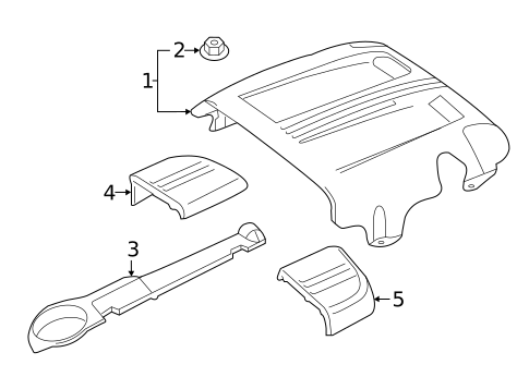 Engine Appearance Cover for 2020 Mercedes-Benz GLC63 AMG #1