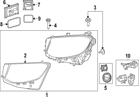 Headlamp Components for 2020 Mercedes-Benz GLC 43 AMG® #3