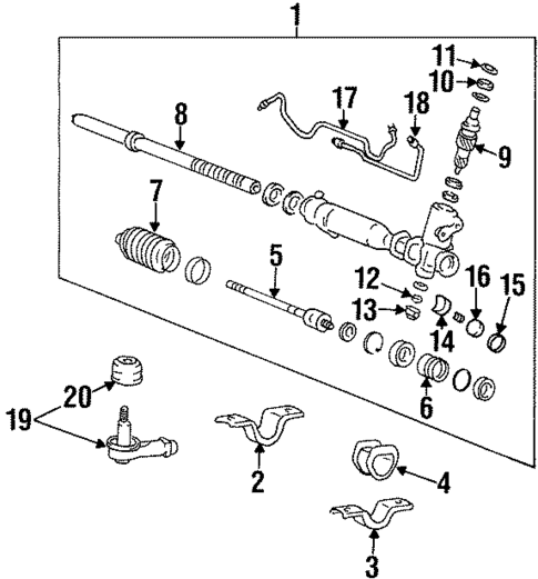 Steering Gear & Linkage for 1998 Hyundai Sonata #0