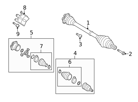 Drive Axles for 2010 Audi S4 #0