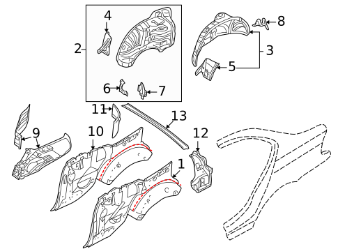 Inner Structure for 2000 BMW 323Ci #0