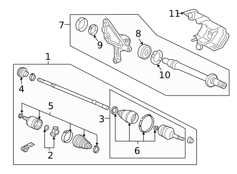 Axle Shafts & Joints for 2007 Honda Accord #1