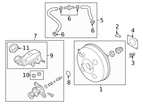 Master Cylinder - Components On Dash Panel for 2017 Kia Rio #0