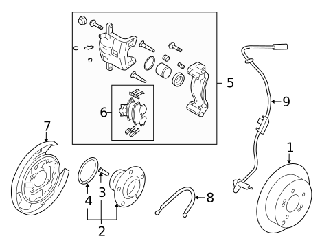 Anti-Lock Brakes for 2007 Hyundai Tucson #1