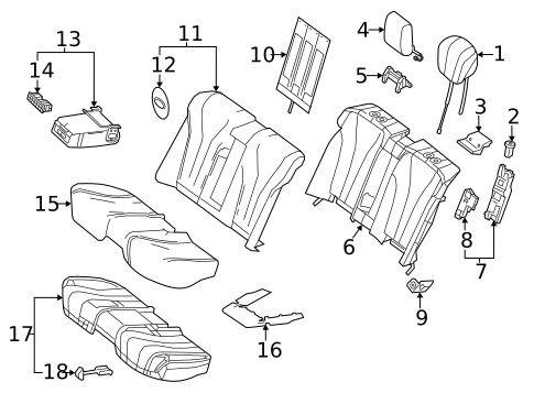 Rear Seat Components for 2019 Mercedes-Benz S450 #4
