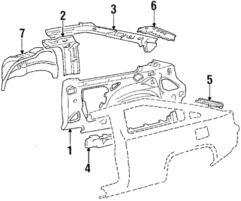 Inner Components for 1987 Mitsubishi Cordia #1