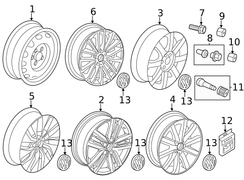 Wheels & Trim for 2015 Volkswagen Jetta #1