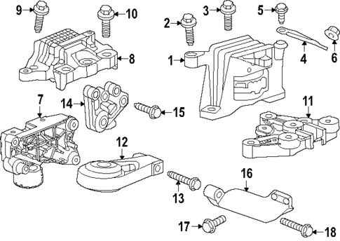 Engine & Trans Mounting for 2025 Buick Envista #0