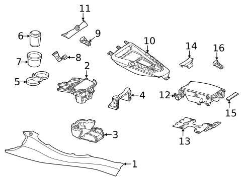 Console for 2021 Mercedes-Benz AMG GT Black Series #0