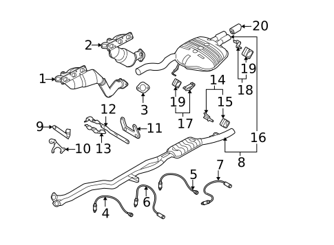 Exhaust Components for 2007 BMW 530xi #1