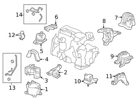 Engine & Trans Mounting for 2014 Honda Accord #1