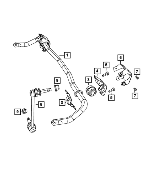 Front Stabilizer Bar for 2019 Chrysler 300 #0