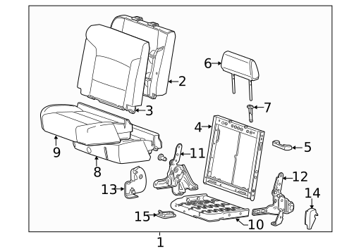 Rear Seat Components for 2019 Chevrolet Silverado 2500 HD #2