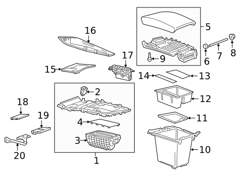 Center Console for 2024 Buick Enclave #0