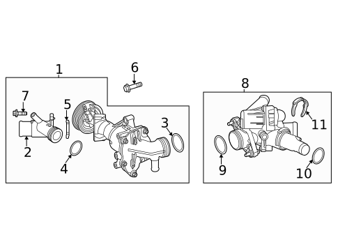 Water Pump for 2021 Mercedes-Benz GLA35 AMG #0