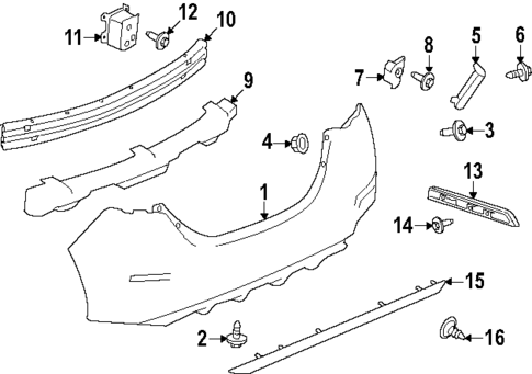 Bumper & Components - Rear for 2019 Nissan LEAF #0