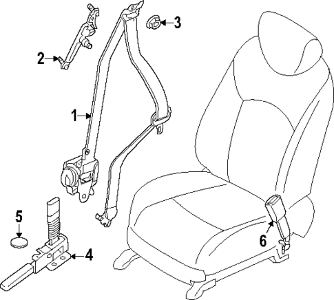 Front Seat Belts for 2024 INFINITI QX60 #0