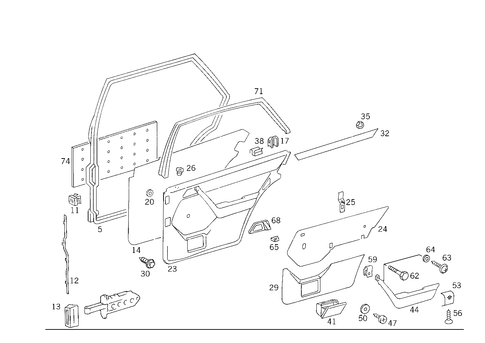 Door Paneling for 1984 Mercedes-Benz 300TD #1