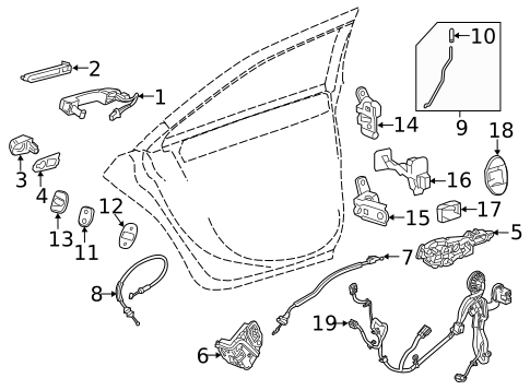 Lock & Hardware for 2017 Cadillac CT6 #0