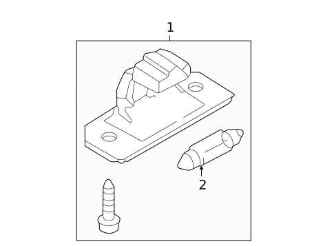 License Lamps for 2002 Volkswagen Passat #1