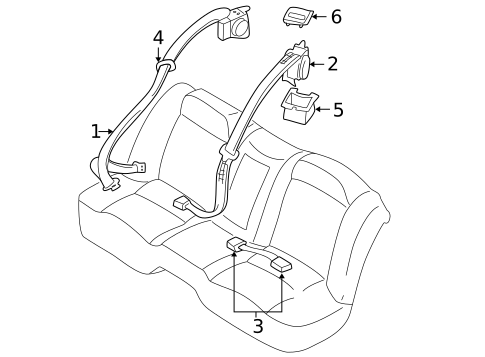 Seat Belt for 2002 INFINITI I35 #1
