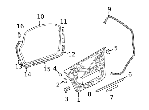 Door & Components for 2009 Audi A6 Quattro #0