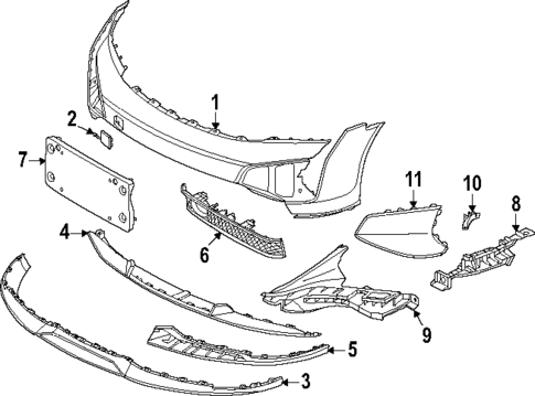 Bumper & Components - Front for 2025 Porsche Taycan #2