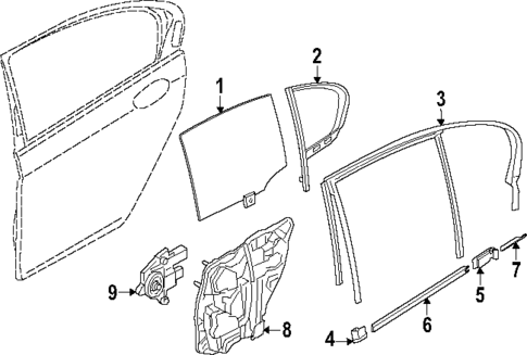 Glass - Rear Door for 2024 BMW 750e xDrive #1