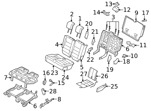 Second Row Seats for 2010 Land Rover LR4 #1