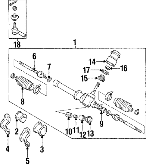 Steering Gear & Linkage for 1997 Mitsubishi Mirage #1