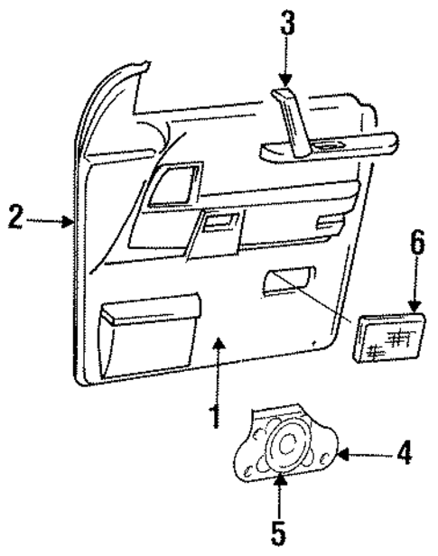 Interior Trim - Front Door for 1994 Chrysler Town & Country #0