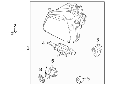 Headlamp Components for 2025 Hyundai Tucson #0