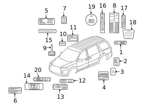 Labels for 2006 Pontiac Montana #0