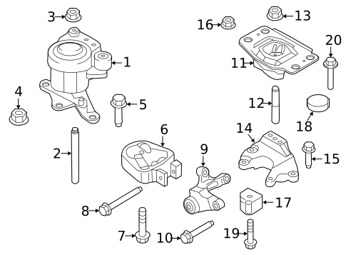 Engine & Trans Mounting for 2018 Ford Fusion #1
