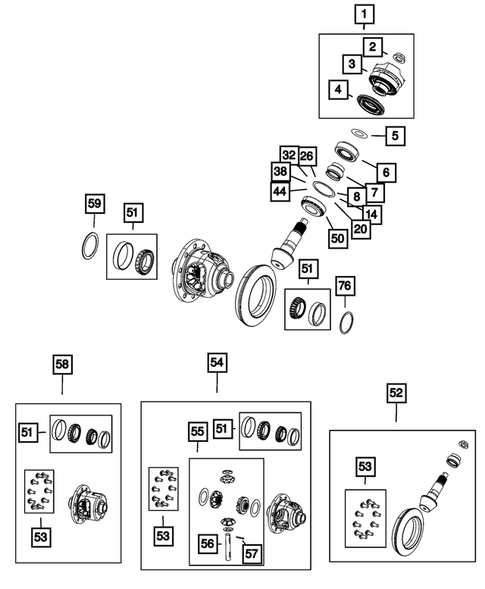 Rear Axle: Housing, Differential and Vent for 2020 Jeep Gladiator #0