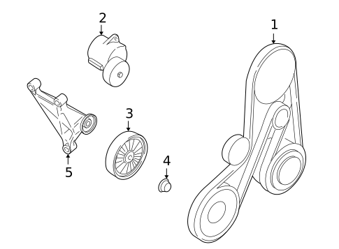 Belts & Pulleys for 2000 Volvo S70 #0