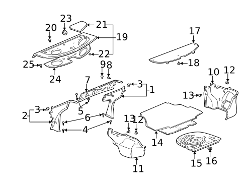 Interior Trim - Rear Body for 2002 Toyota Echo #0