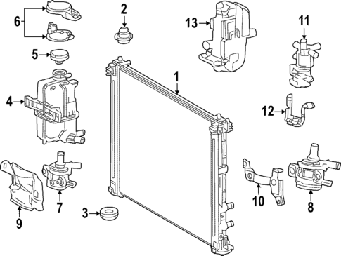 Radiator & Components for 2025 Toyota bZ4X #0