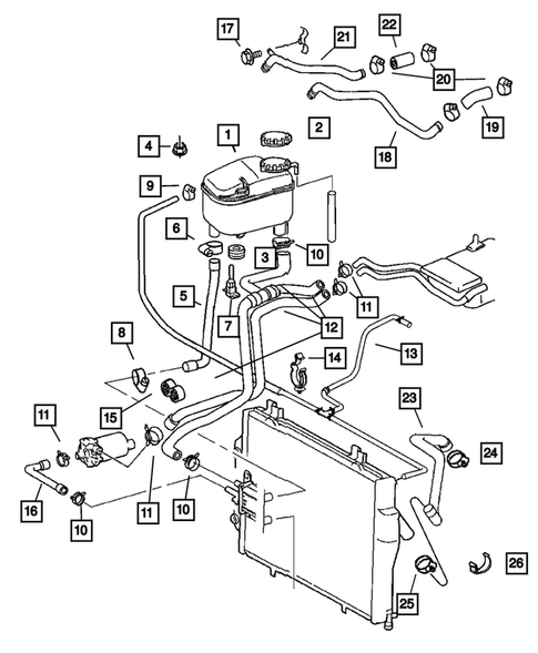 Tank, Coolant Engine for 2006 Chrysler Crossfire #1