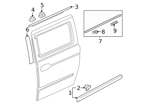 Exterior Trim - Side Door for 2007 Honda Odyssey #0