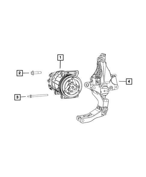 Air Conditioner Compressor and Mounting for 2016 Fiat 500X #1