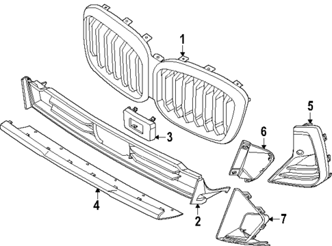Grille & Components for 2023 BMW X3 #0