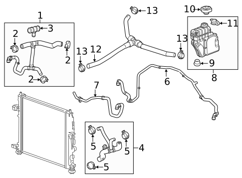 Radiator Hoses for 2022 Chevrolet Camaro #0